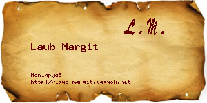 Laub Margit névjegykártya